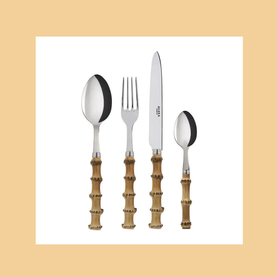 couverts en inox et bambou sabre