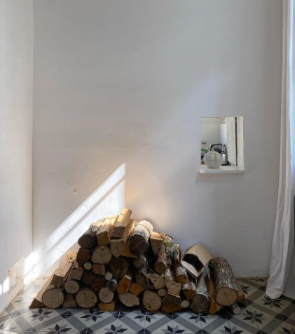 bûches bois slow living nature maison de campagnr