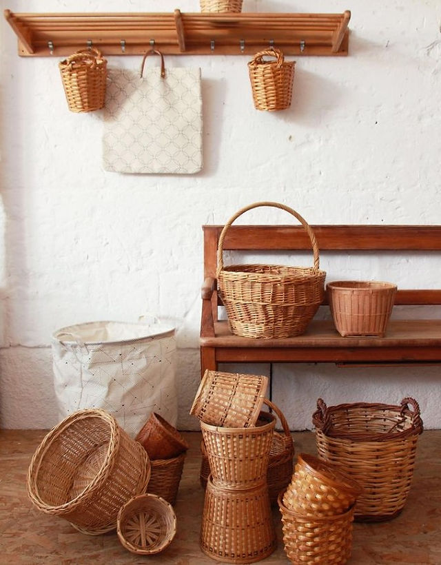 paniers en osier à l'Atelier du Petit Parc