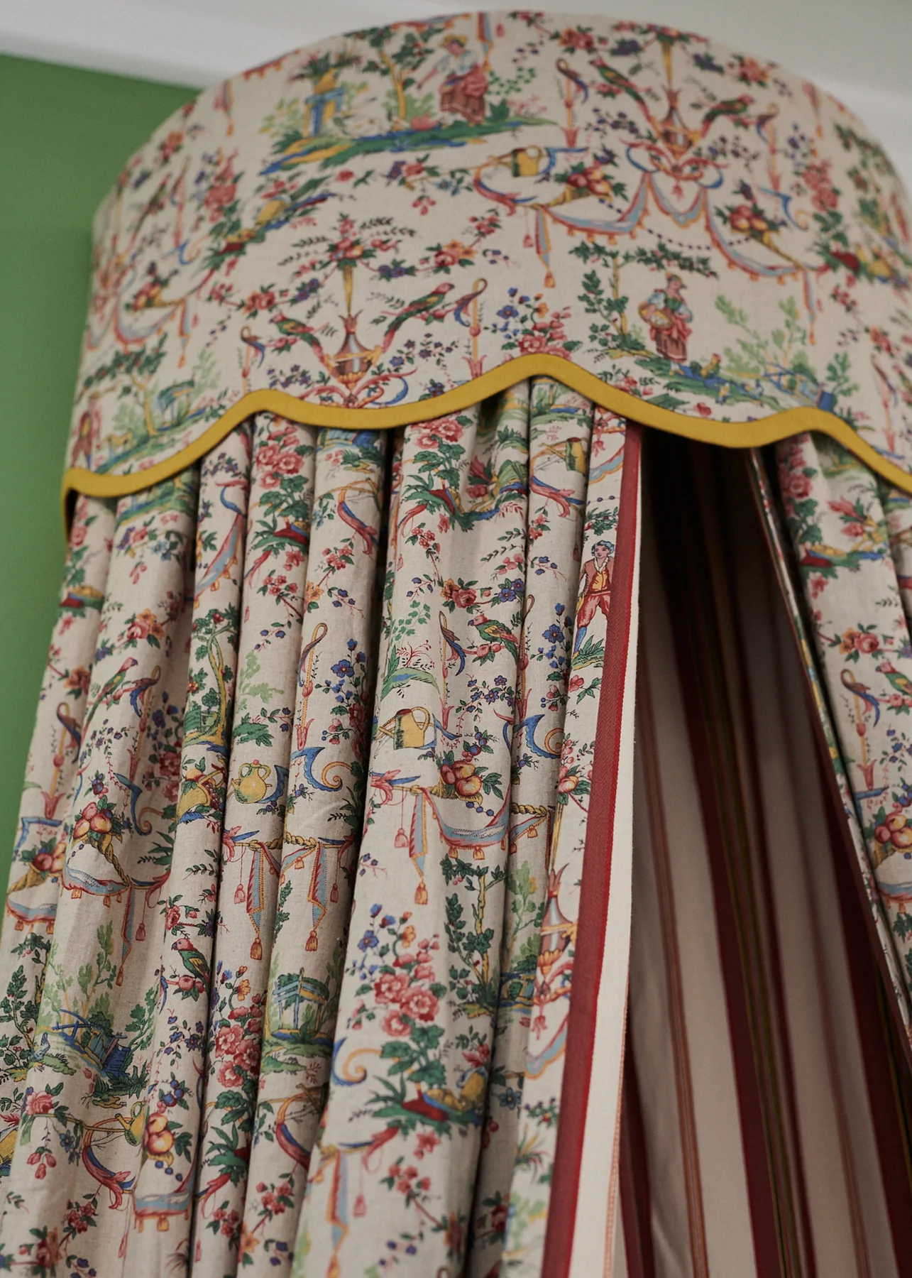 tête de lit en toile de jouy  caramel london