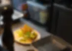 plat dans les cuisines du restaurant Baie