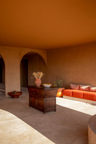 Lobby de l'hôtel Mylos