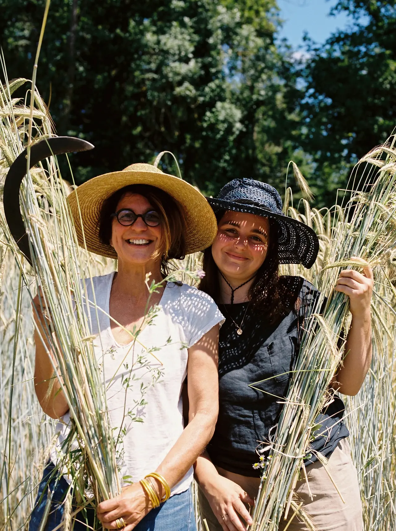 Portrait d'Emma Bruschi et sa mère