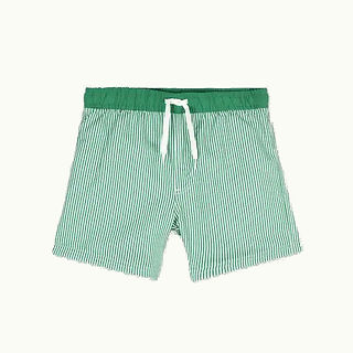short de bain enfant rayé vert et blanc monoprix