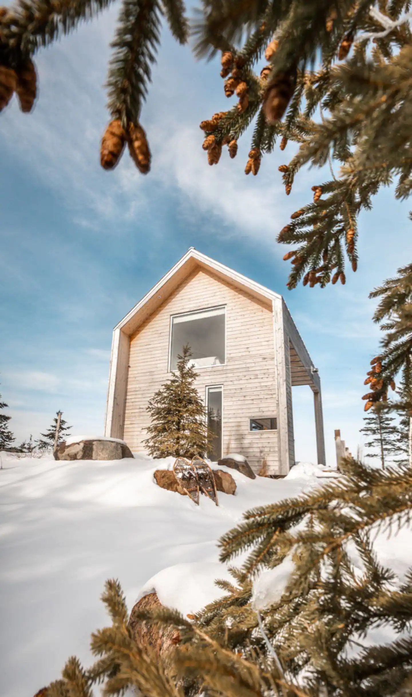 cabine © lagöm sous la neige