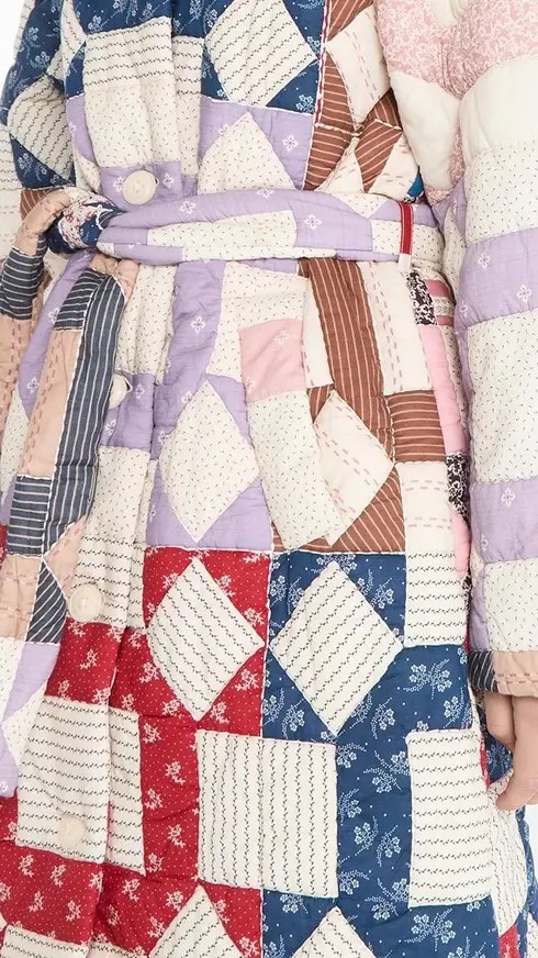 manteau long patchwork sea ny