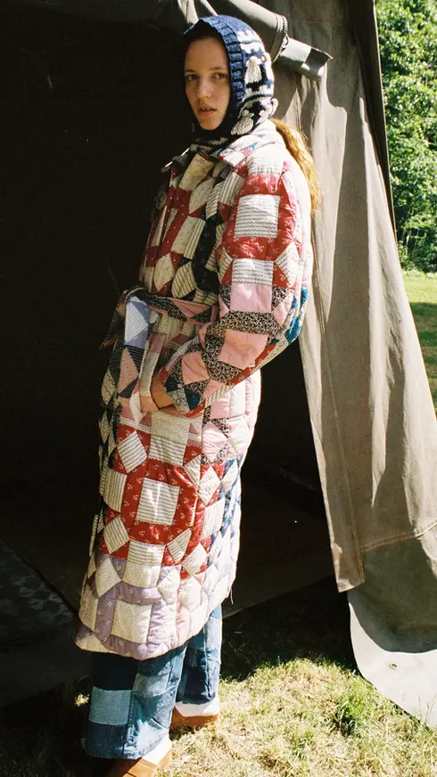 manteau long patchwork Sea ny