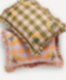 cotton cushions embroidered with projektityyny flowers