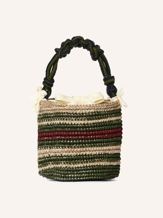 sac rayé vert et bordeaux Tokio de Guanabana