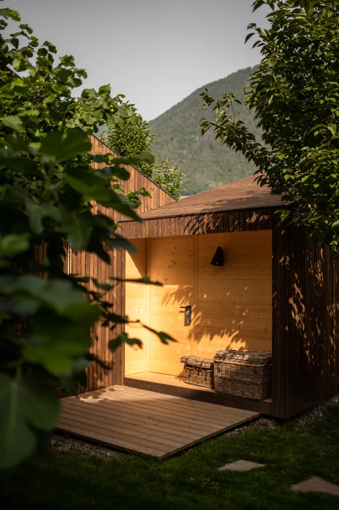sauna extérieur à l'hôtel Schwarzschmeid