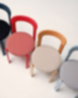 série de chaises Rey vue du dessus