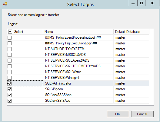 Select Logins