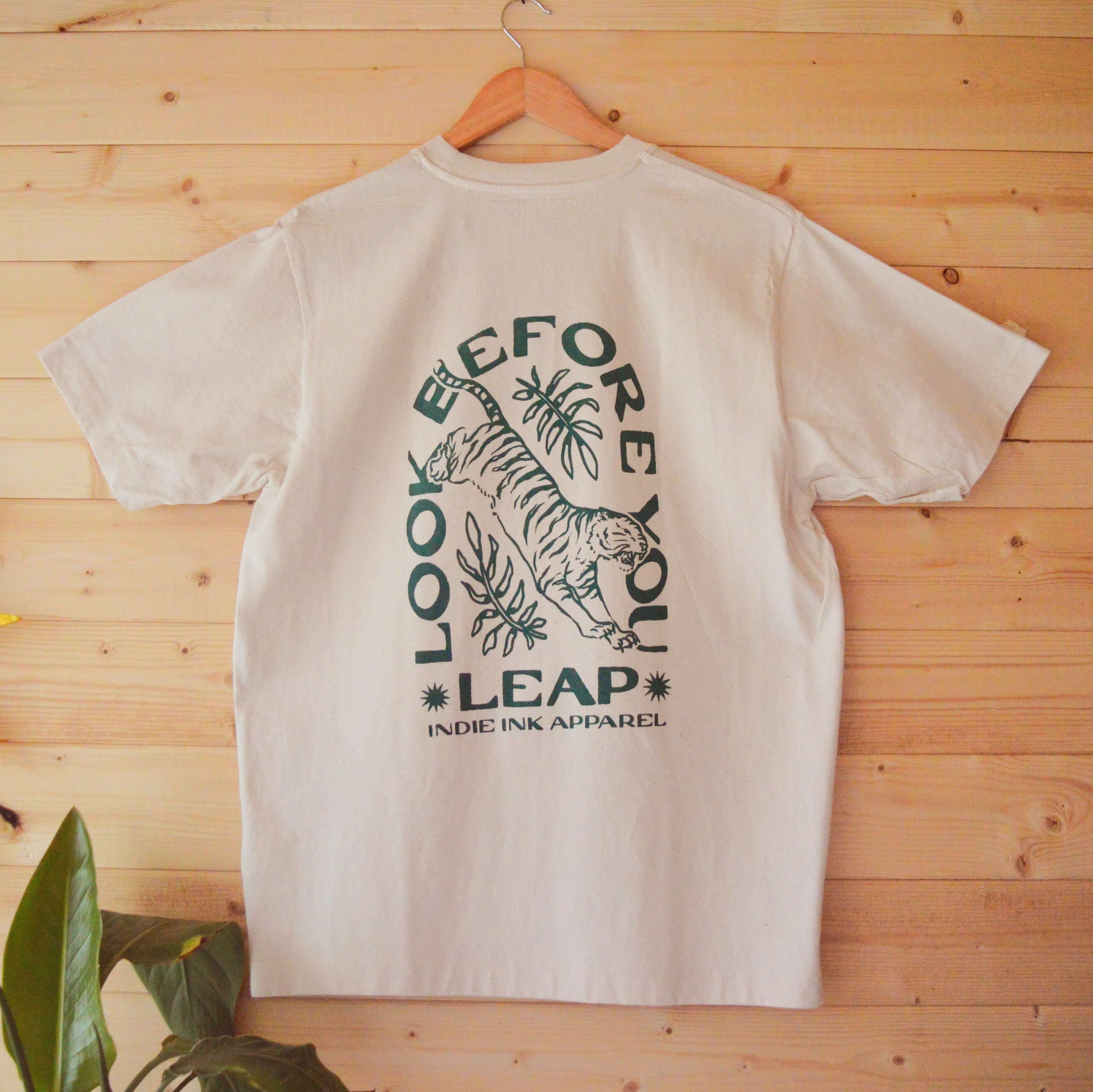 Look Before You Leap Vintage Tiger Graphic Tee