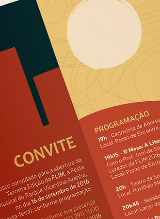 Detalhes do convite do festival