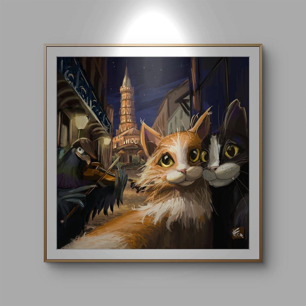 Thumbnail: MIDNIGHT IN TOULOUSE - Fine Art