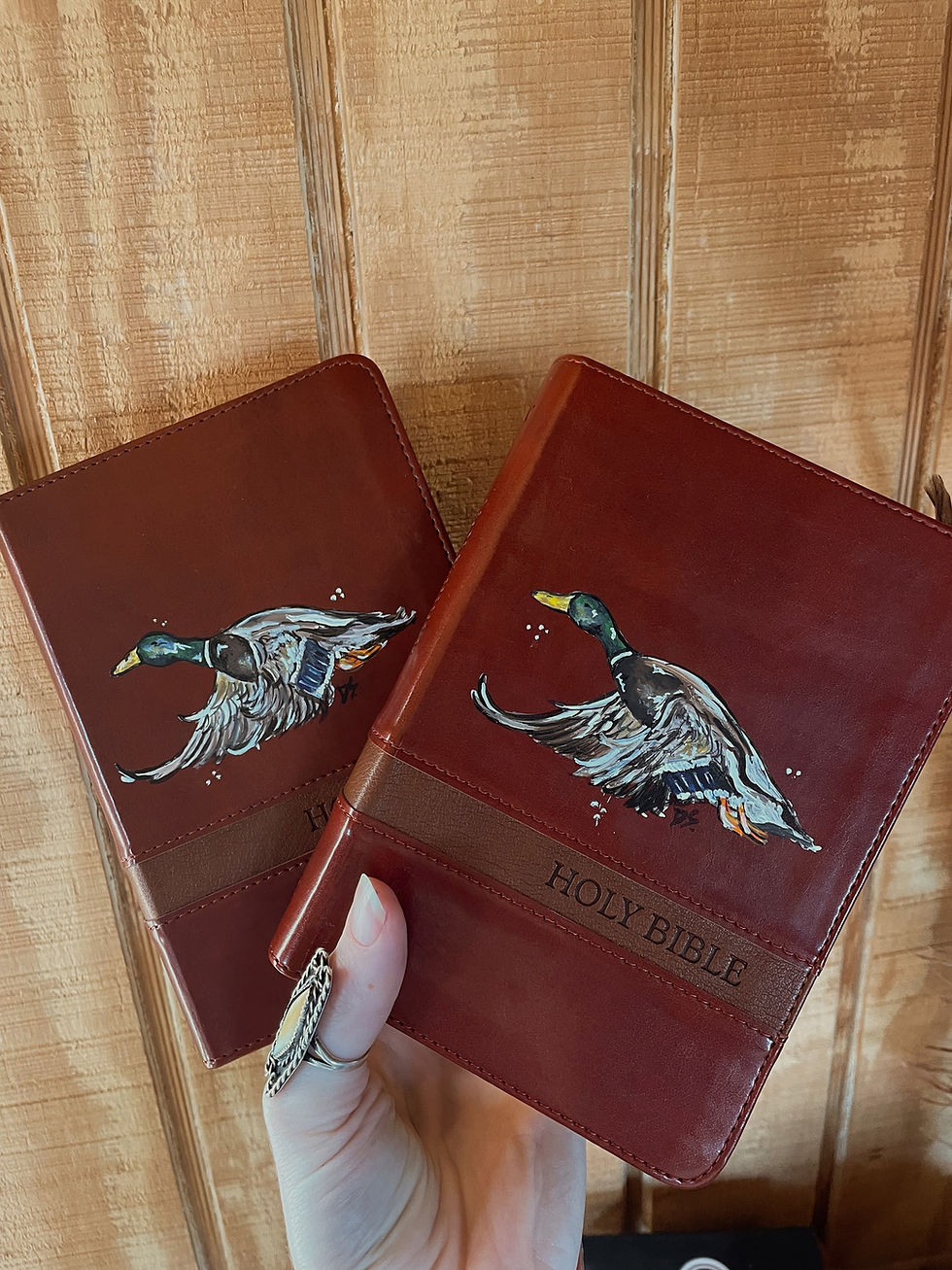 Thumbnail: mallard painted bible