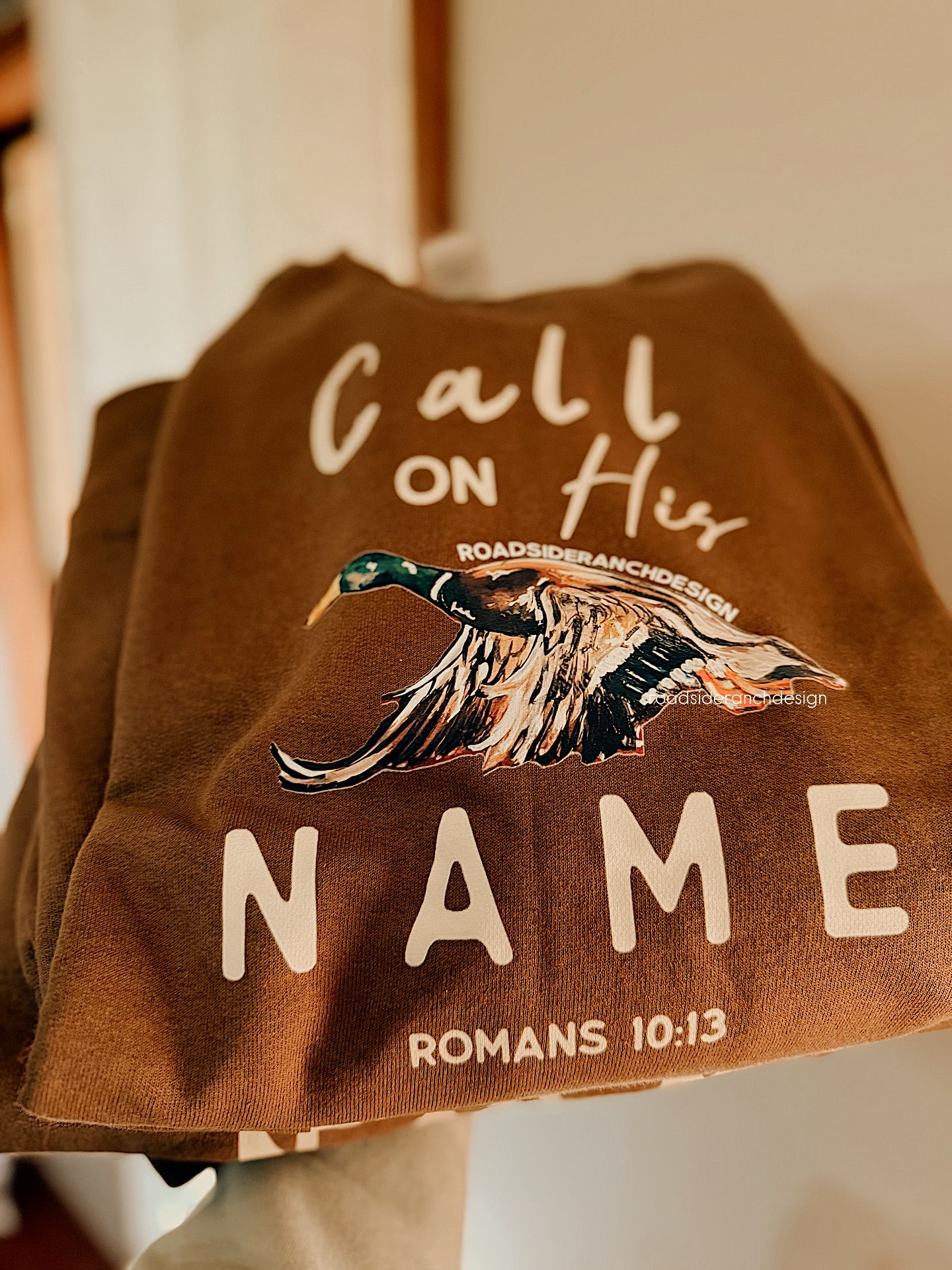 call on his name crewneck