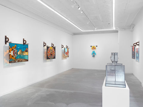 Installation view hope against hope at 56 Henry Gallery