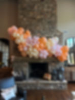 custom in-home balloon display for a bridal shower