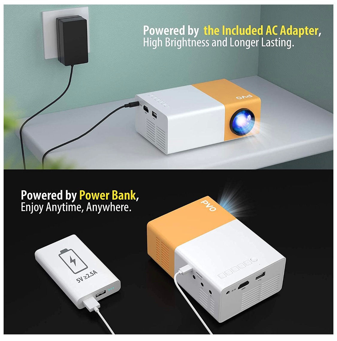 Mini Projector, PVO Portable Projector