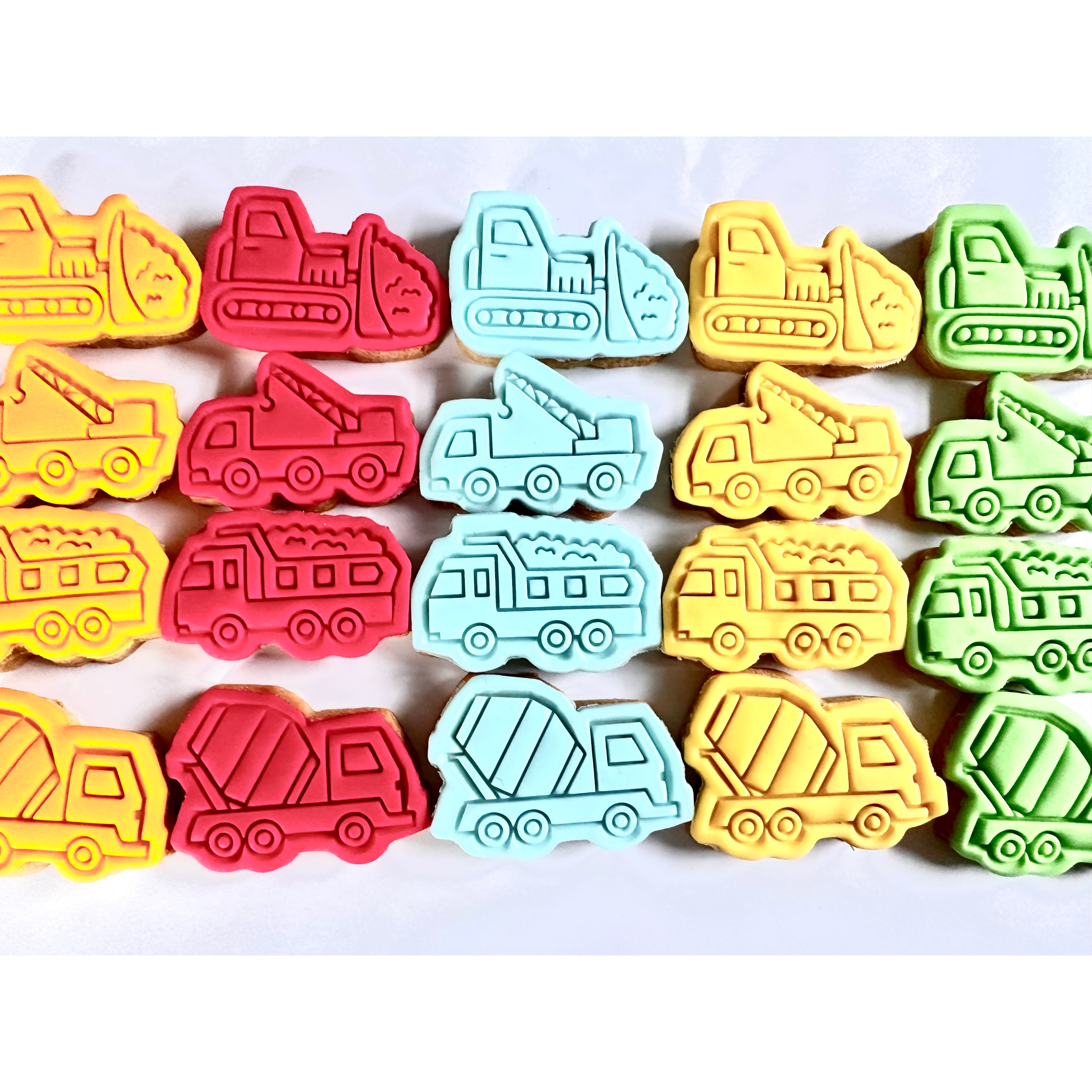 construction vehicle biscuits