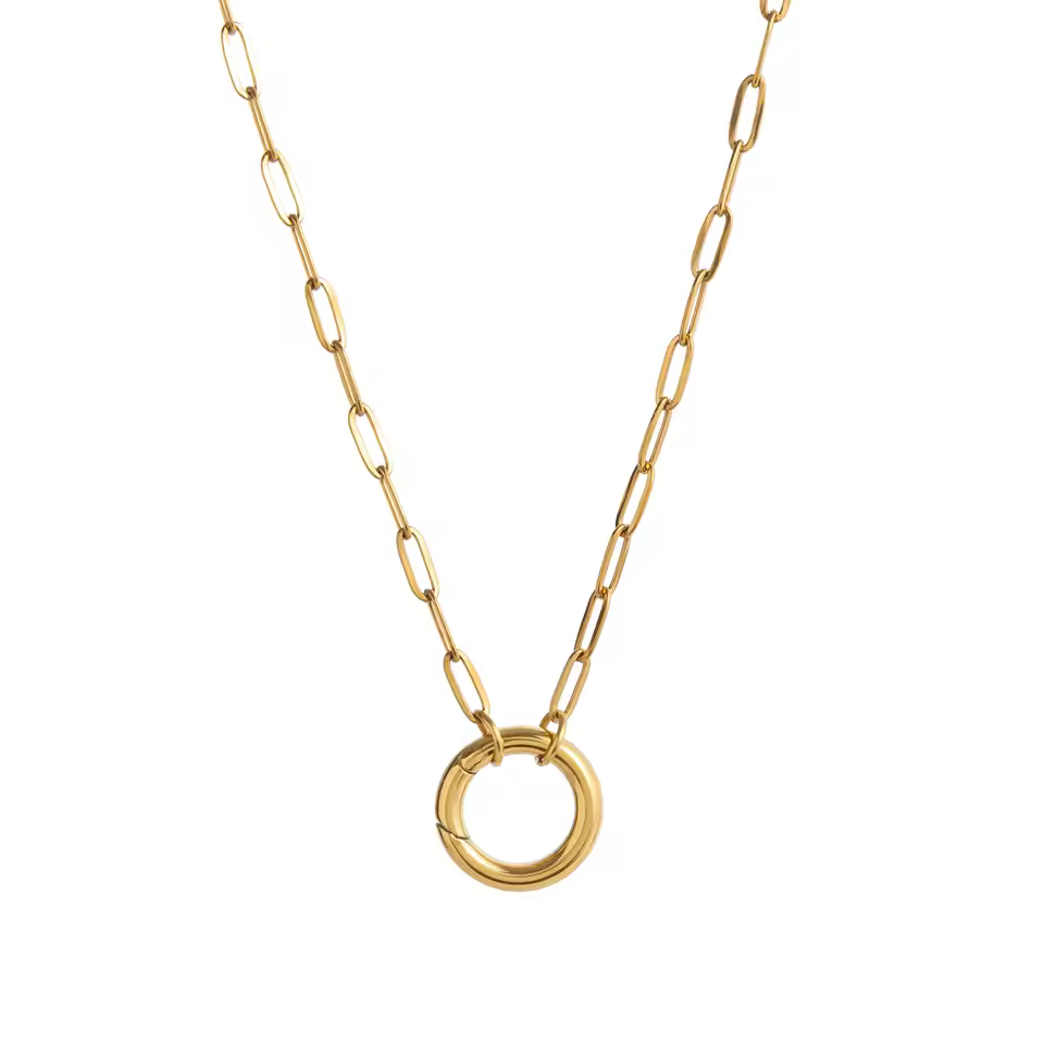 O'Chain Necklace — a smooth interlocking link chain