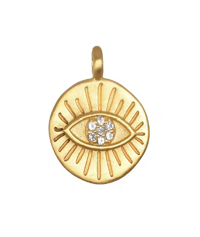Thumbnail: Golden eye pendant with sparkling gems