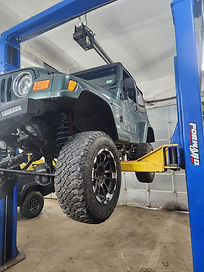 Jeep Wrangler being repaired at Motor'N LLC