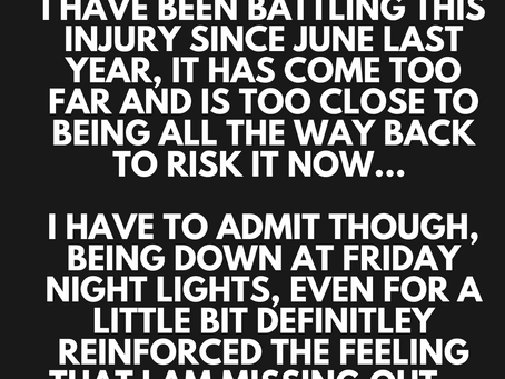 Injury > Why I Didn't Sign Up For The Open