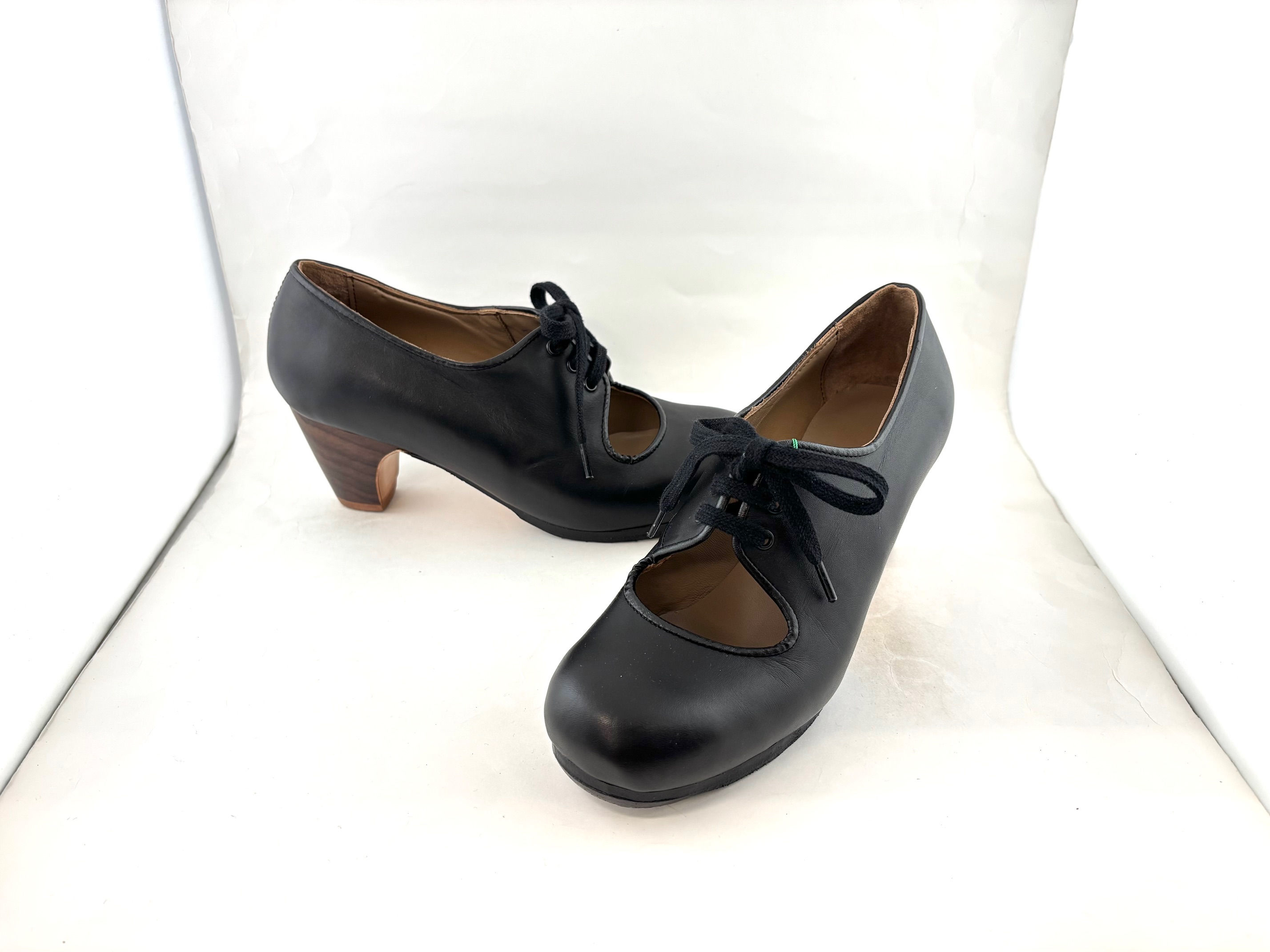 35.0　細幅　カルメン　表革　黒　クラシコ　5cm　木目　27731