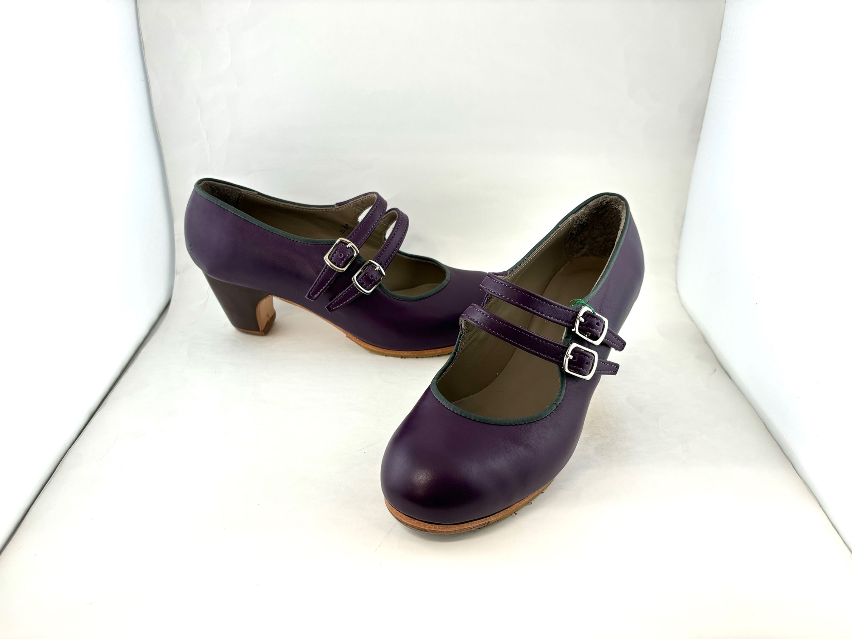 36.0　普通幅　マヌエラ　表革　紫　クラシコ　5cm　木目　Y8286