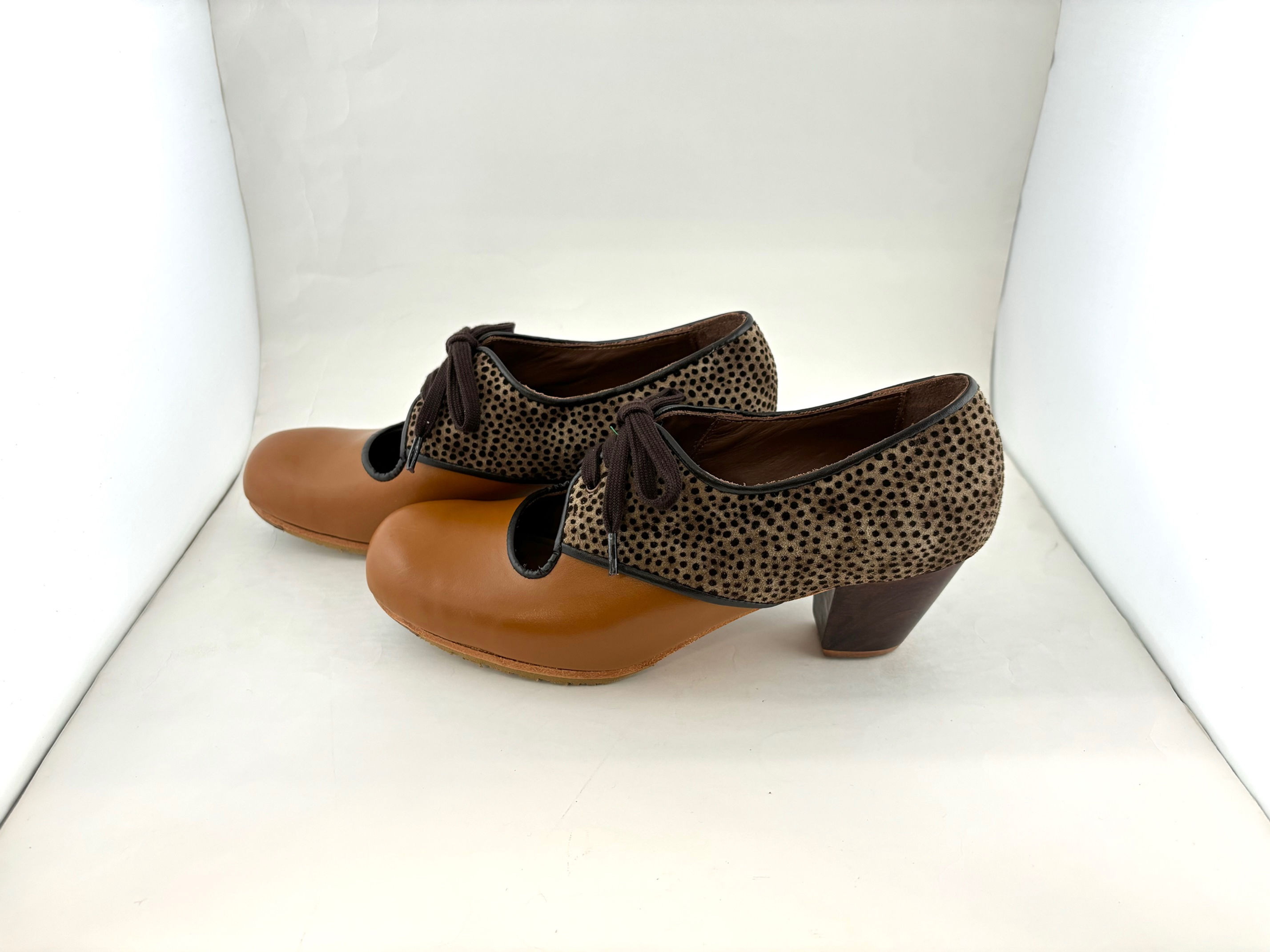 37.5　極細幅　カルメラ　表革＆デザインレザー　キャメル＆茶　クバーノ　5cm　木目　Y8129