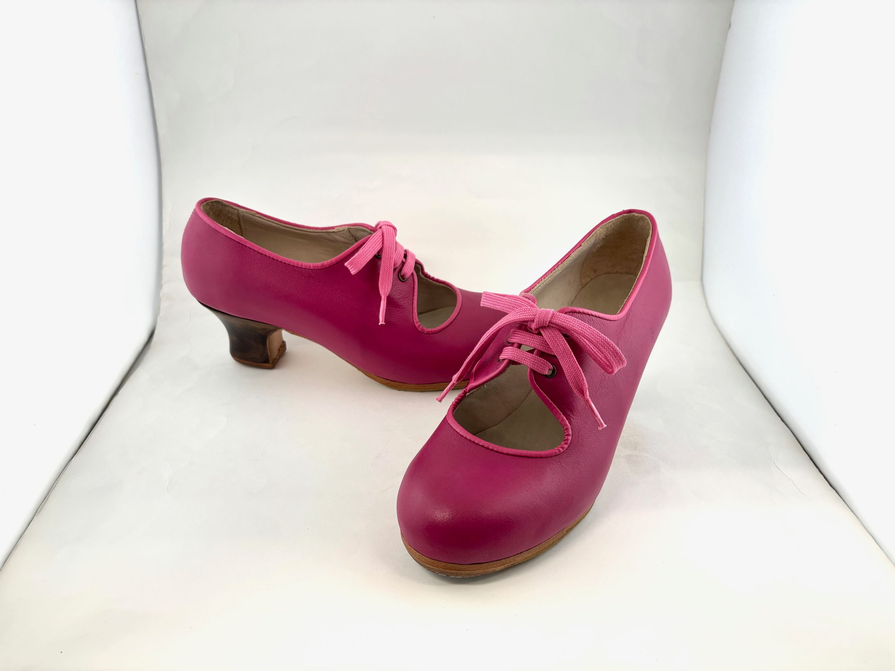 35.0　太幅　カルメン　表革　ピンク　カレーテ　5cm　木目　Y8378