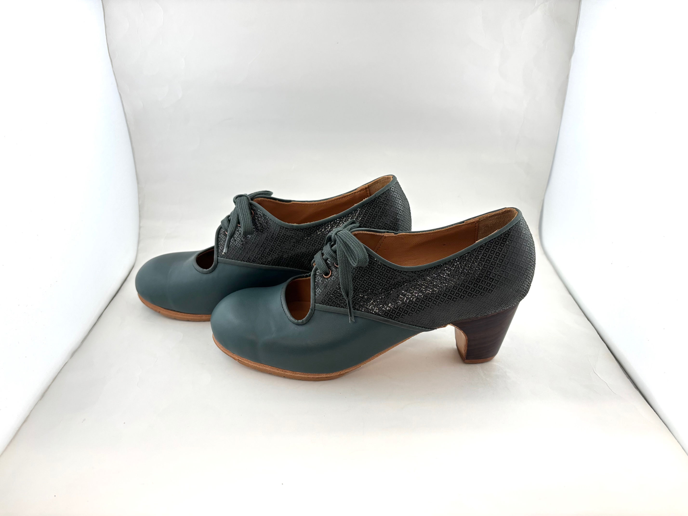 36.0　普通幅　カルメラ　表革＆特殊革　緑　クラシコ　5cm　木目　Y9115