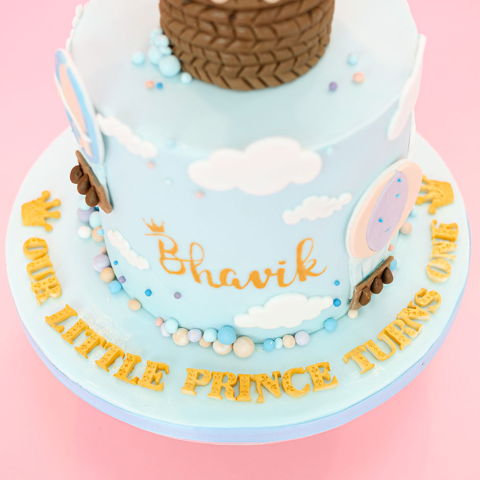 Thumbnail: First Birthday Cake with Hot Air Balloon