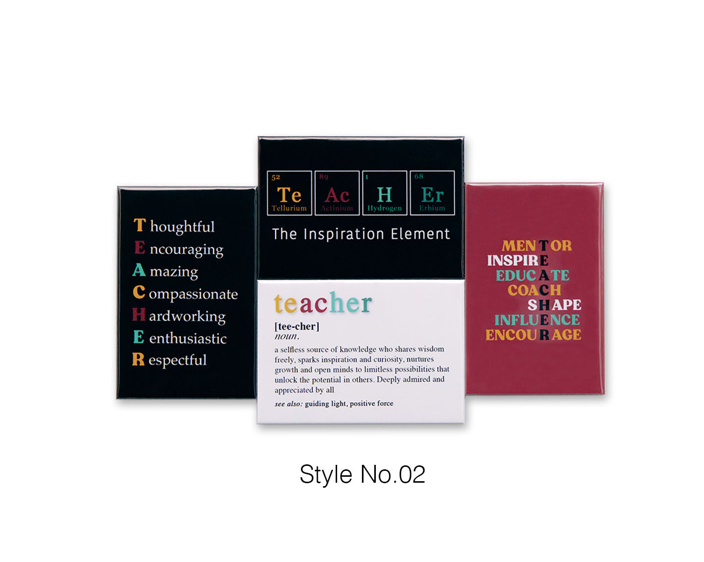 Set of 4 'For My Teacher' Magnets (Style No.2)