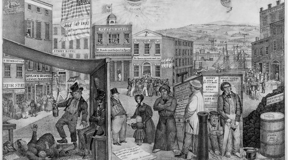 Historical financial panic and economic downturn affecting real estate markets