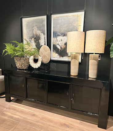 Oud zwart Chinees dressoir A109