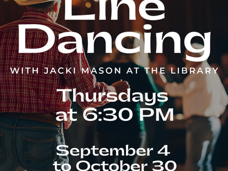 Poster for Line Dancing at the library