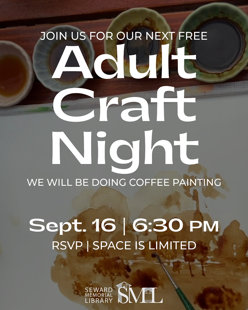 Adult Craft Night poster for instant coffee painting