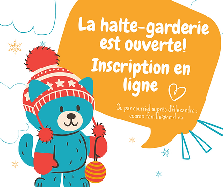Publication facebook halte-garderie cmrl centre multi-ressources de lachine obnl québec