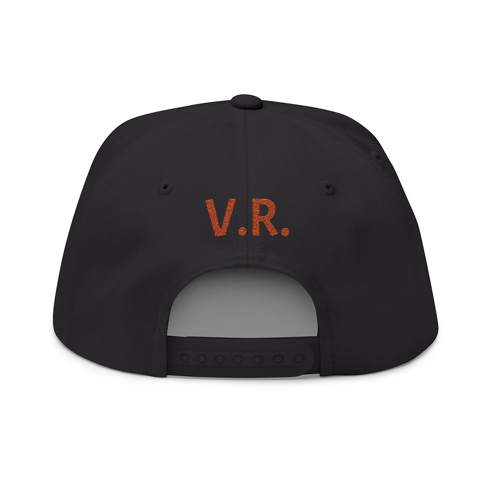 Thumbnail: Flat Bill Cap — V.R. Make It A Reality Embroidered Snapback
