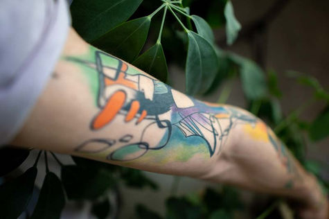 Abstraktes Tattoo 