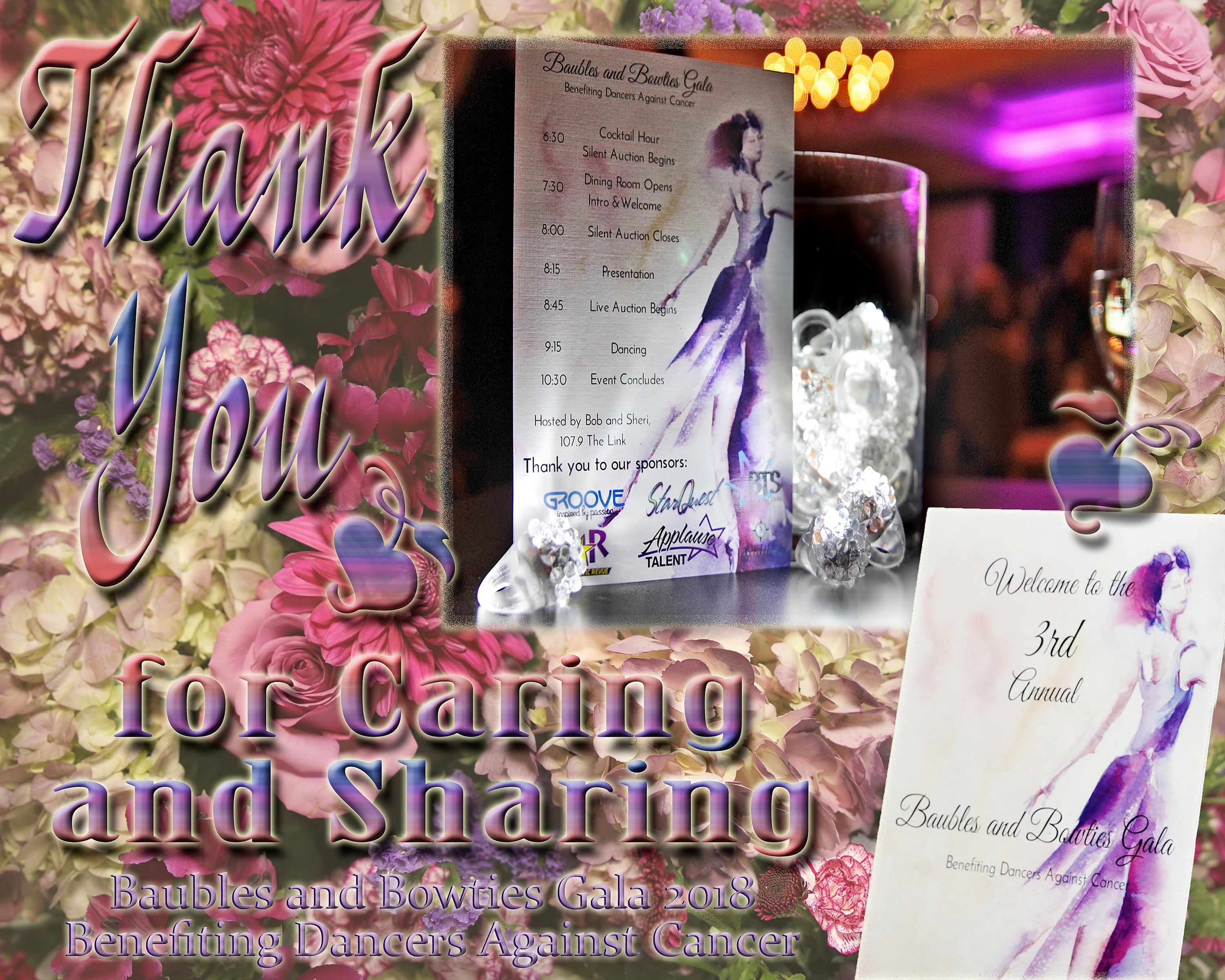 e l e SnapShotz B and B Gala thank you