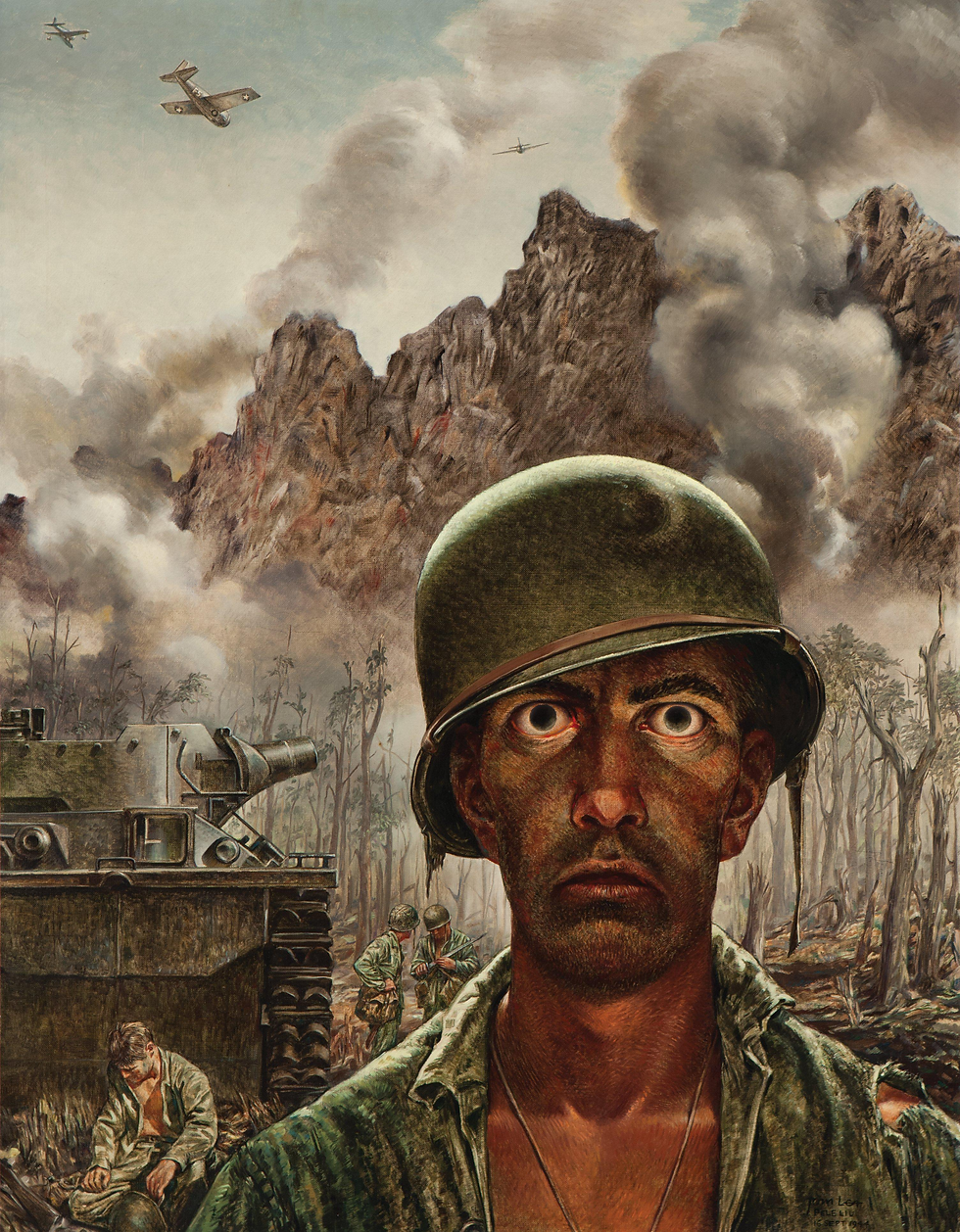 Figura 1. Retrato del artista bélico Thomas Lea, The 2000 Yard Stare (1944).