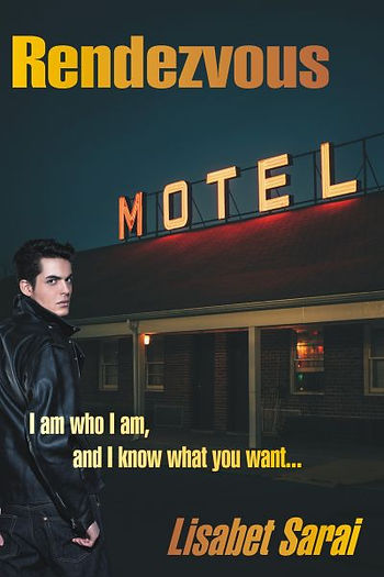 Rendezvous Motel by Lisabet Sarai. A man standing in front of an old motel.