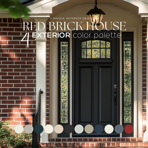 Red Brick Exterior Sherwin Williams & Benjamin Moore Color Palette ...