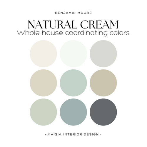 Natural Cream Benjamin Moore Color Palette | Maisia Interior Design