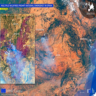 Wildfires in Spain lead to a National Emergency
