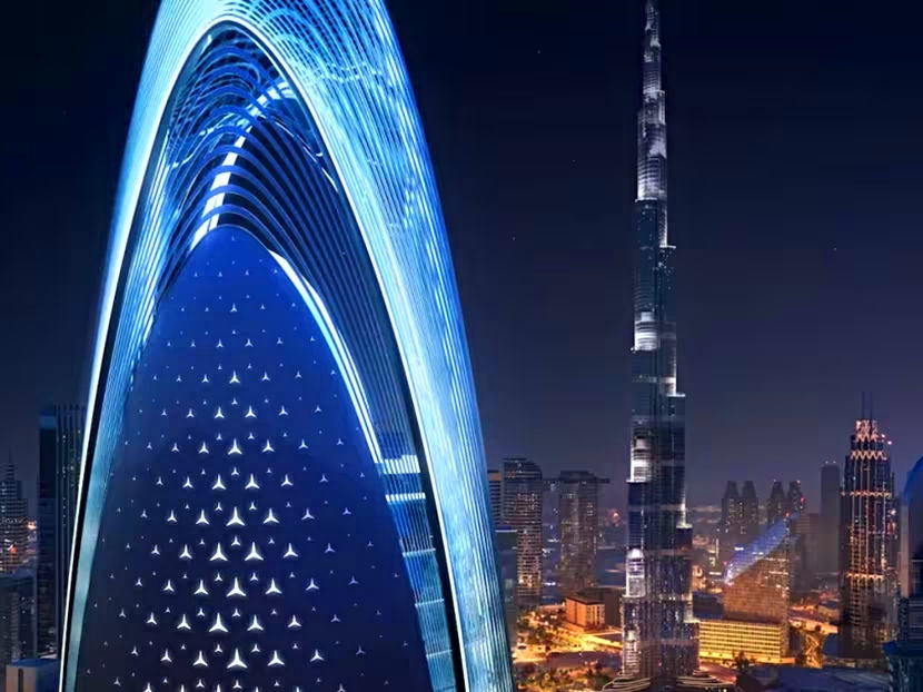 The Mercedes-Benz-branded 65-storey skyscraper in Dubai